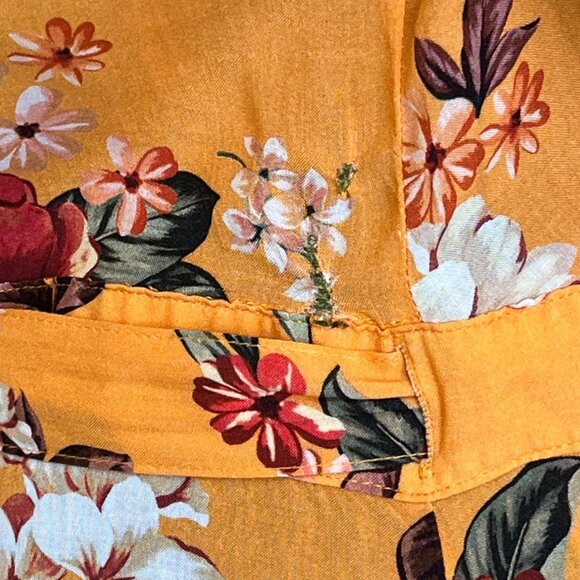 Farm Rio Anthropologie Wrap Maxi Dress Boho Floral Resort Western Glam L Petite - Picture 15 of 15